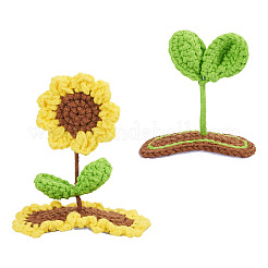 2 Stück 2 Stile handgemachte gestrickte Woll-Haarspange&nbsp;AJEW-TA0001-59
