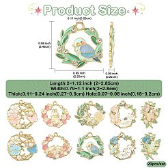 20pcs 10 styles de pendentifs en émail en alliage&nbsp;ENAM-FS0004-09