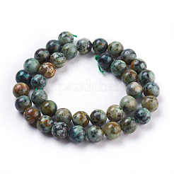 Natürliche afrikanische türkis (jasper) perlen stränge&nbsp;X-TURQ-G037-10mm