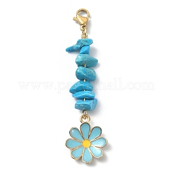 Legierung emaille blume anhänger dekorationen&nbsp;HJEW-JM01223