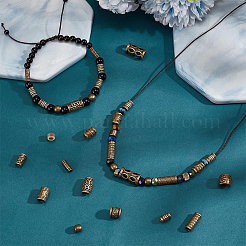 120 Stück 12 Stile tibetischen Stil Legierung Rohr Perlen&nbsp;FIND-PH0020-80