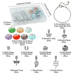 DIY-Armbandbausätze aus Legierung und Messing im europäischen Stil mit Gartenmotiv&nbsp;DIY-FS0007-26