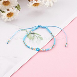 Bracelets réglables de perles tressées avec cordon en nylon&nbsp;BJEW-JB06022
