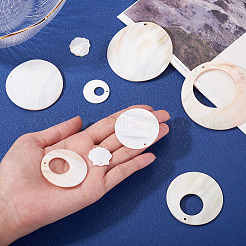 9 stücke 9 stil natürliche süßwasser shell große anhänger&nbsp;SHEL-TA0001-28