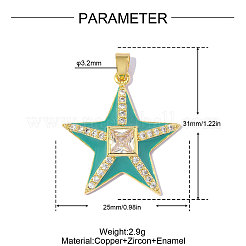 Pendentifs en laiton zircon cubique transparent&nbsp;CU-OY001-02