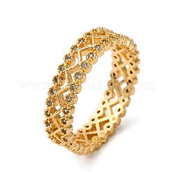 Micro ottone spianare anelli zirconi&nbsp;RJEW-C141-03G