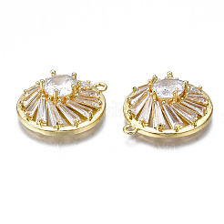 Pendenti in ottone con zirconi chiari&nbsp;ZIRC-S069-006G