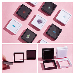 24 Stück quadratische Acryl-Displayboxen für lose Diamanten in 2 Farben&nbsp;CON-GA0001-16
