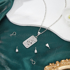 6 pieza 925 fianzas de tubo de plata esterlina&nbsp;STER-SC0001-64P