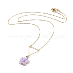 Colliers pendentif en alliage de zinc fleur&nbsp;NJEW-JN02675