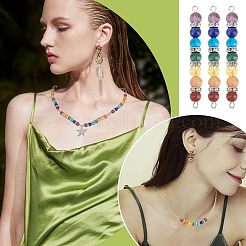 20 Stück Chakra-Verbindungsanhänger aus natürlichem und synthetischem Edelstein&nbsp;FIND-HY0001-32