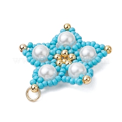 Pendenti a forma di stella con perline di vetro&nbsp;PALLOY-MZ00524-01