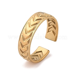 Offener Manschettenring aus Edelstahl mit Pfeilmotiv für Damen&nbsp;LS-RJEW-M049-01G-06