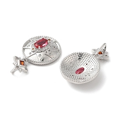 Pendentifs avec zircon cubiques à micro-pavés en laiton&nbsp;KK-E057-08P