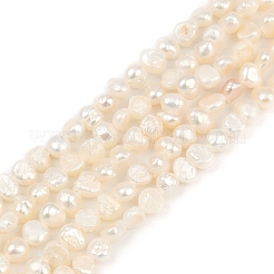 Fili di perle di perle d'acqua dolce coltivate naturali&nbsp;PEAR-P064-19B-04E
