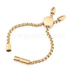 Fabrication de bracelet coulissant en acier inoxydable / bracelet bolo&nbsp;MAK-CJ0002-03G
