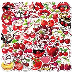 50 x Papieraufkleber mit Cartoon-Kirschen.&nbsp;LS-STIC-C012-15