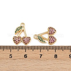 Pendentifs avec zircon cubiques à micro-pavés en laiton&nbsp;KK-C115-03D-04G