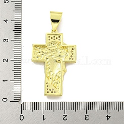 Ciondoli in ottone con placcatura a cremagliera con micro pavé di zirconi chiari&nbsp;KK-B091-25G