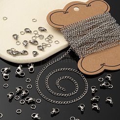 Anlaufgeschützte DIY-Kits zur Herstellung von Panzerketten aus Edelstahl 304&nbsp;DIY-LS0002-89P