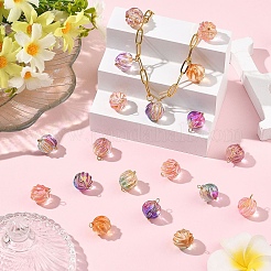 30 Stück Anhänger aus Glas mit Backfarbe&nbsp;PALLOY-YW00146