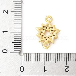 Verbindungsanhänger aus Messing mit Mikropavé-Zirkonia&nbsp;KK-U053-24G