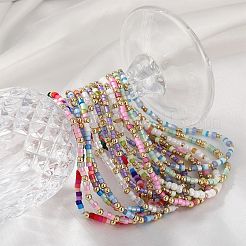 2 Stück 2 Stile Boho Glas Saatperlen Stretch-Armband-Sets&nbsp;BJEW-SW001587
