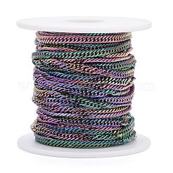 Cadenas de bordillo de acero inoxidable 304 con corte de diamante y revestimiento iónico (IP)&nbsp;CHS-F013-02MC