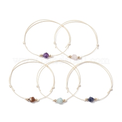 Bracciali di perline intrecciate con pietre preziose naturali per le donne&nbsp;BJEW-JB11355