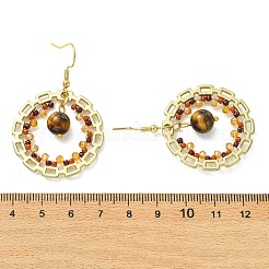 Boucles d'oreilles pendantes en perles de rocaille&nbsp;EJEW-MZ00744-01