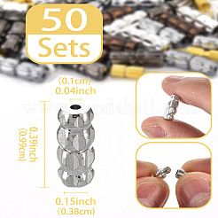 50 Stück 5 Arten Messing Schraubverschlüsse&nbsp;KK-YW0002-44