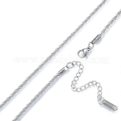 Collier en acier inoxydable 304 anti-ternissement pour hommes et femmes&nbsp;NJEW-N052-01P