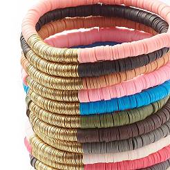 Set di bracciali elastici impilabili per donna con perline heishi in argilla polimerica fatti a mano&nbsp;BJEW-JB07451