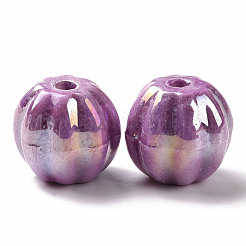 Perles de porcelaine perlées manuelles&nbsp;X1-PORC-G010-01C
