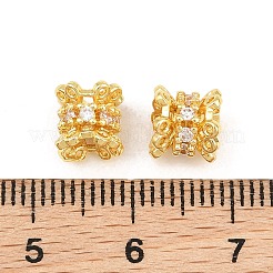 Messing Micro Pave klare Zirkonia Perlen&nbsp;CU-CBAF1EE-07B-G