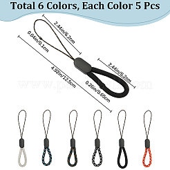 30 pz 6 cinturini in nylon per cellulari colorati&nbsp;AJEW-GF0009-02