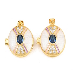 Pendentifs de médaillon en laiton&nbsp;KK-D232-12G-02