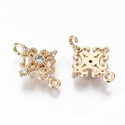 Connettori in ottone micro pavimentato in zirconia cubica&nbsp;KK-S359-078-RS