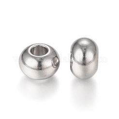 Perles européennes en acier inoxydable 201 résistantes au ternissement&nbsp;STAS-L238-008P