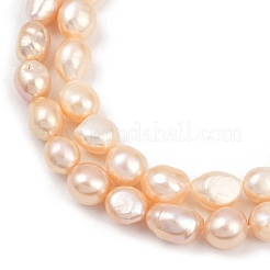 Brins de perles de culture d'eau douce naturelles&nbsp;PEAR-P064-20L-04B