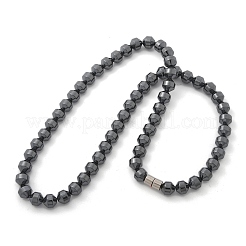 Collane di perline di ematite sintetica non magnetica biconica&nbsp;NJEW-R020-06