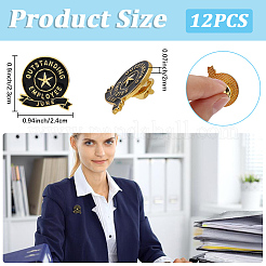 12 pièce 12 styles d'épingles en émail en alliage doré pour employé exceptionnel du mois&nbsp;JEWB-CP0001-47