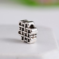 Stile tibetano perline in lega di zinco nodo cinese&nbsp;LS-TIBEB-M028-06AS