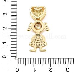 Micro spianare pendenti in ottone dorato zirconi&nbsp;KK-L209-100G-02