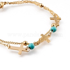 Bracelets multibrins en acier inoxydable 304&nbsp;STAS-D152-04G
