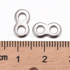 Anlaufgeschützte Infinity 201 Edelstahl-Perlen-Abstandshalter&nbsp;STAS-R064-46