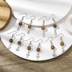 Boucles d'oreilles pendantes en acier inoxydable 304 de formes mixtes&nbsp;EJEW-JE05723-02