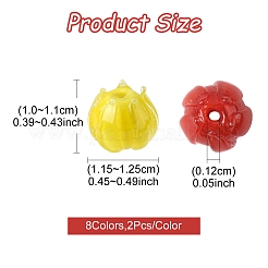 16pcs 8 Farben handgemachte Bunte Malerei-Perlen&nbsp;LAMP-FS0001-25
