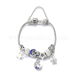 Braccialetti con ciondoli in lega di perline europee&nbsp;BJEW-F495-20P
