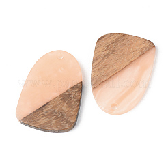 Pendentifs en résine opaque et bois de noyer&nbsp;RESI-S389-042A-C02
